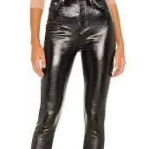 Free‎ People Phoenix Coated Liquid Blk Jeans 28 EUC